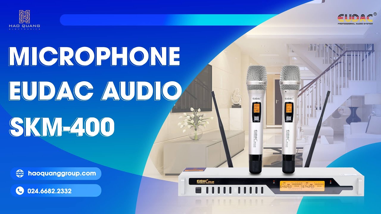 Micro kh&ocirc;ng d&acirc;y EUDAC SKM-400 CHUY&Ecirc;N NGHIỆP CAO CẤP