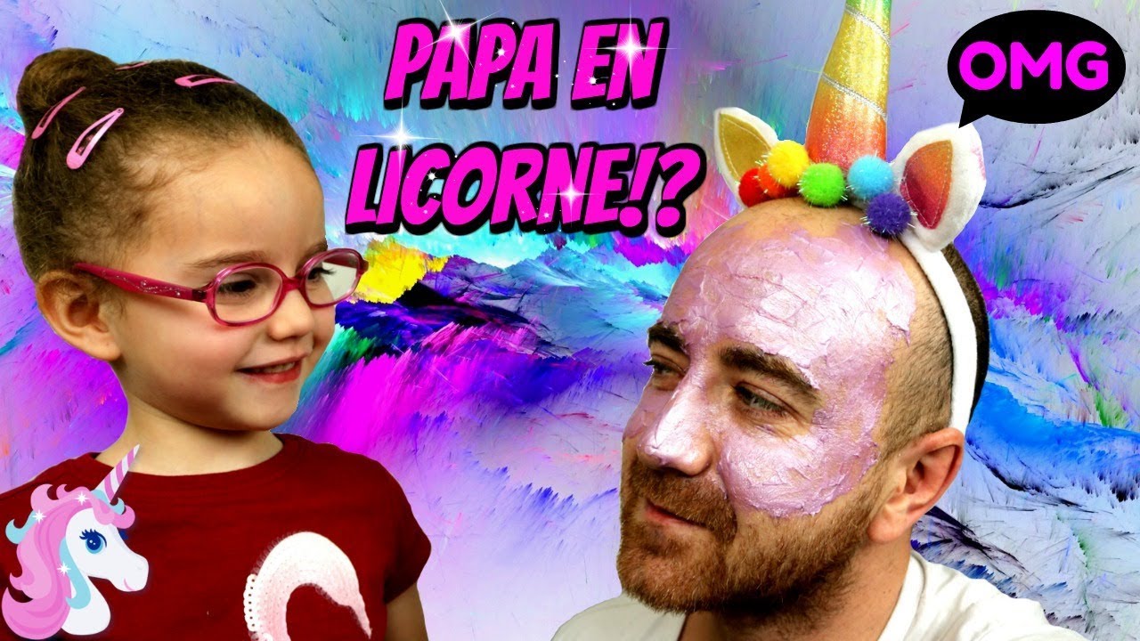 Masque et maquillage LICORNE claire's sur mon papa