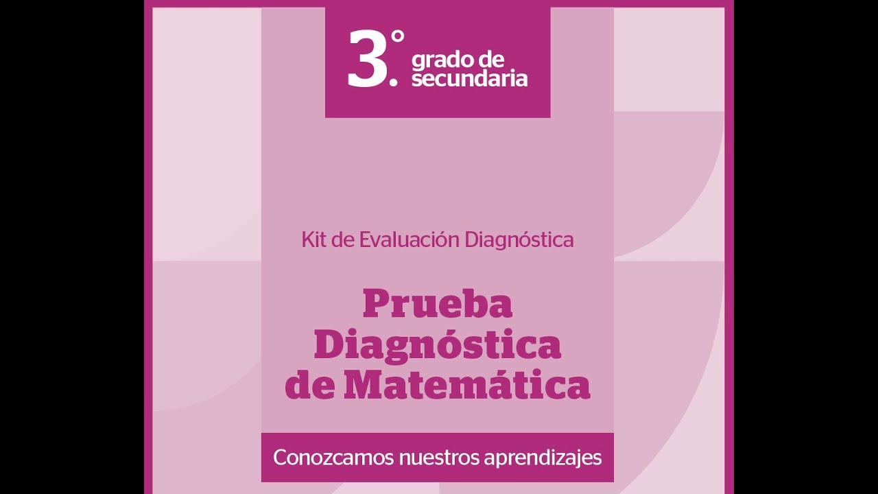 PRUEBA DE DIAGNOSTICO DE MATEMATICA 3RO SECUNDARIA