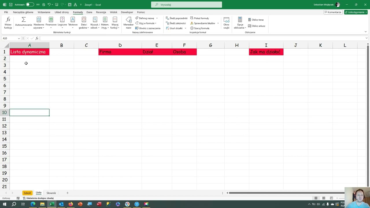 Excel: Lista rozwijana Excel.