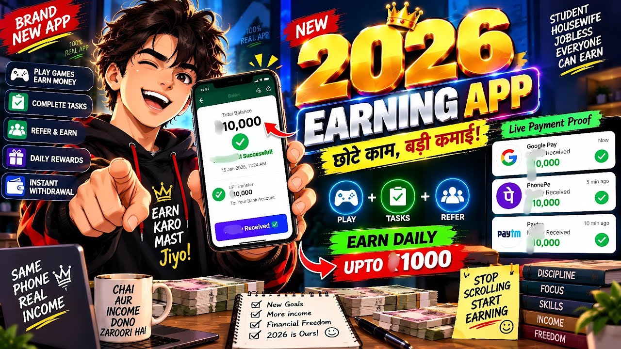 Paisa kamane wala app 2026 | NEW UPI MONEY EARNING APP | New Earning App Today