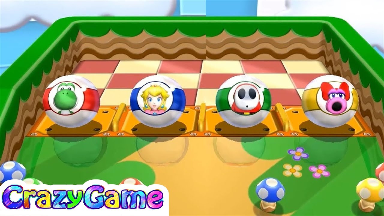 Mario Party 9 Garden Battle - Peach v Shy Guy v Birdo v Yoshi Master Difficult | Crazygaminghub