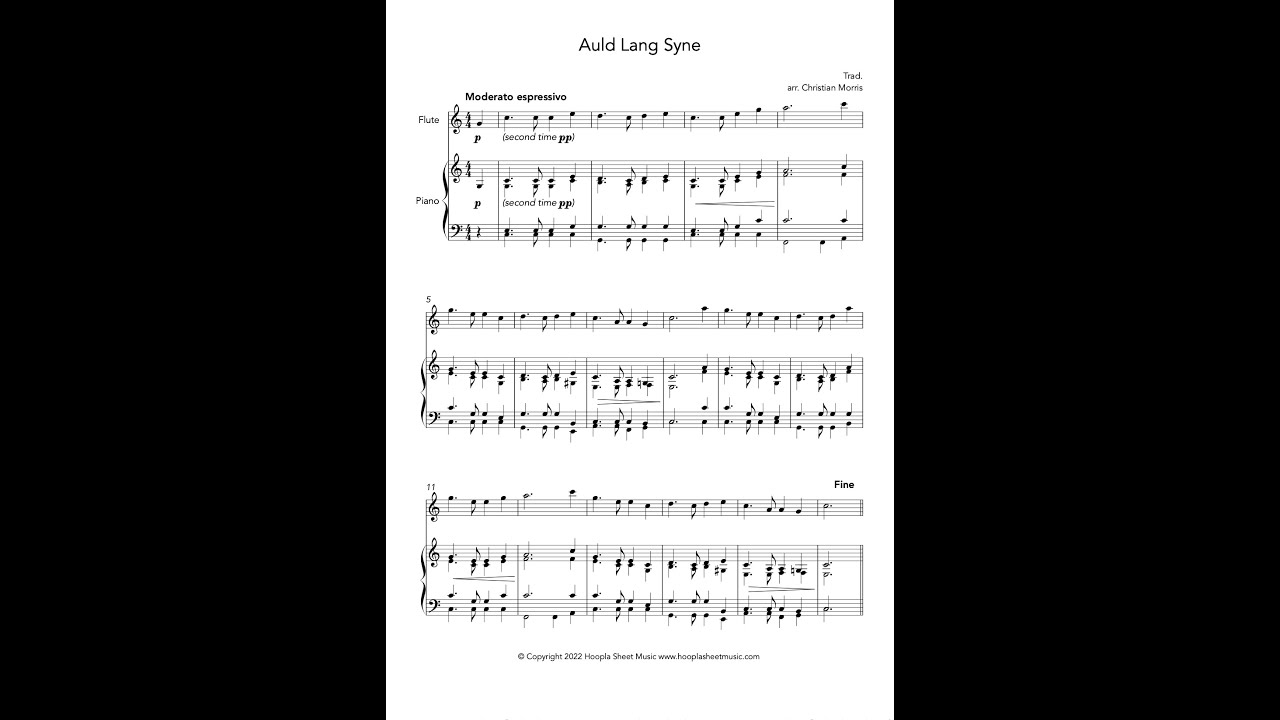 Auld Lang Syne (Flute and Piano)