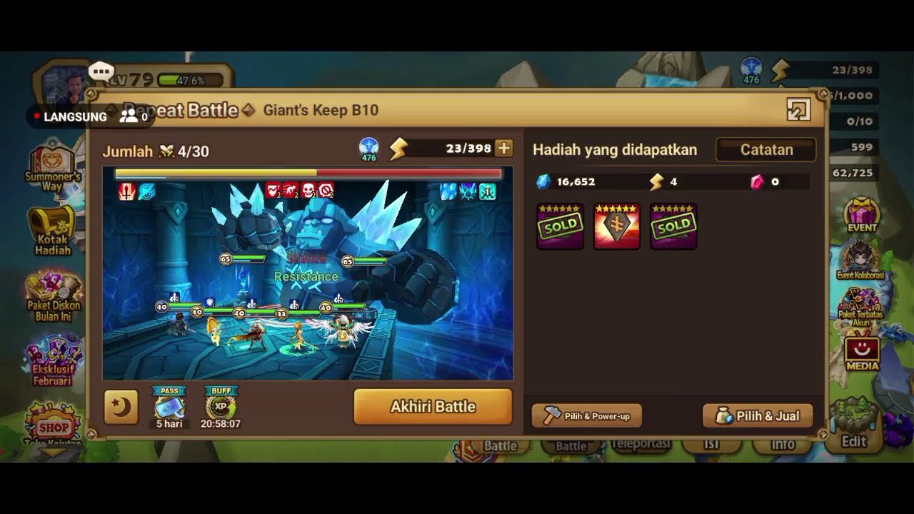 Summoners war area