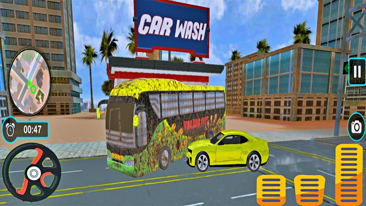 Car Wash Garage Service Workshop - Bus Public Transport Truck Modern Auto Wash - Android Gameplay