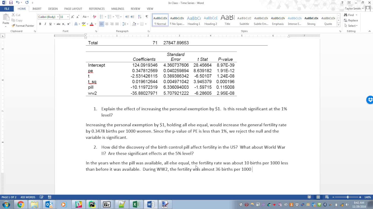 In Class - Basic Time Series
