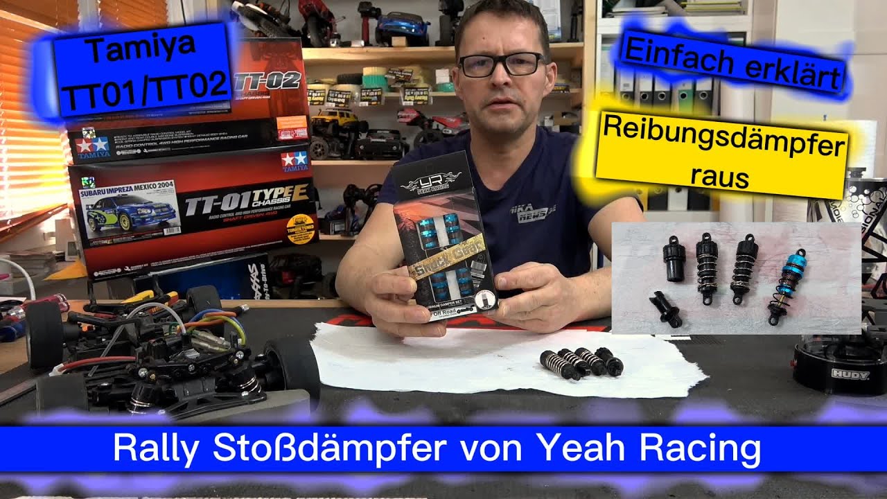 Ölstoßdämpfer gegen Plastikdämpfer - Yeah Racing Dämpfer für den Tamiya TT01/TT02 Rally Umbau