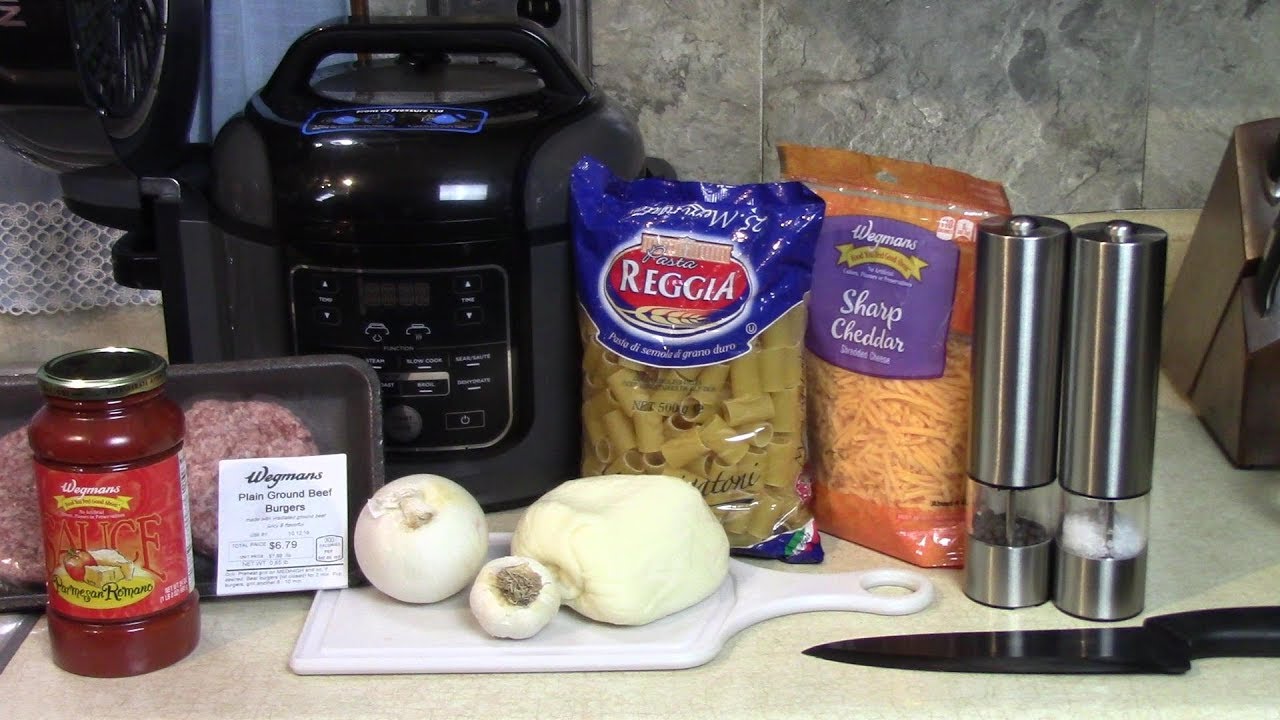 Ninja Foodi Cheeseburger Pasta Bake
