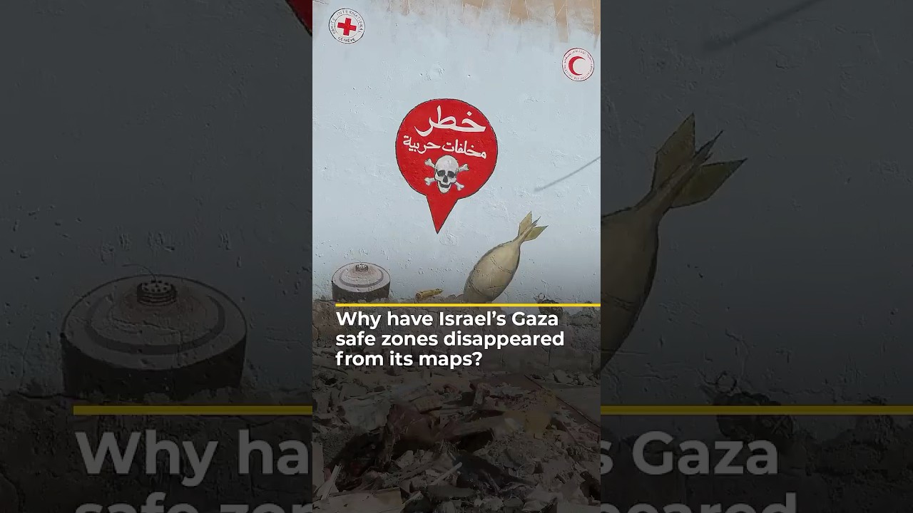 Why have Israel&rsquo;s Gaza safe zones disappeared from its maps? | AJ #shorts