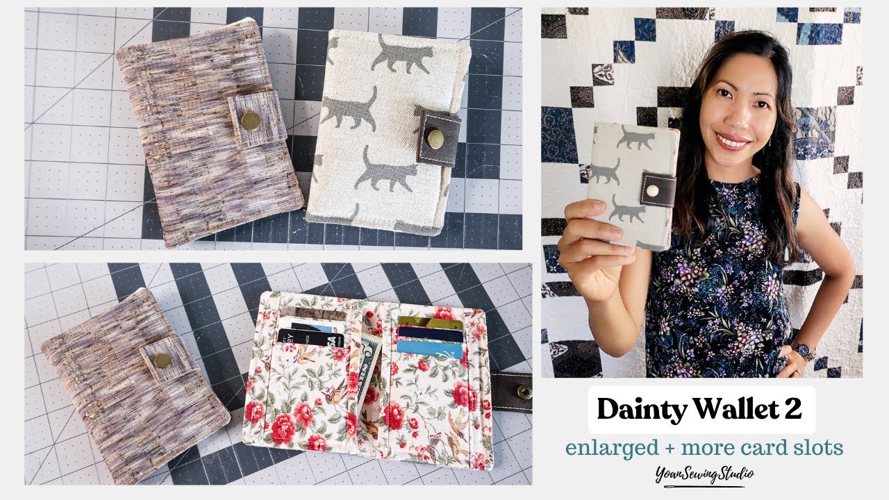 dainty wallet 2 - enlarged version - how to sew minimalist bifold wallet