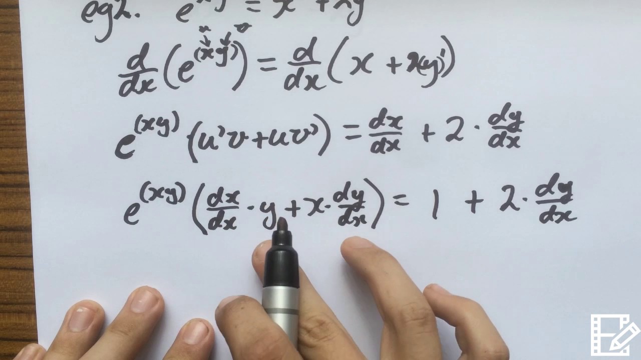 Implicit Differentiation - with e
