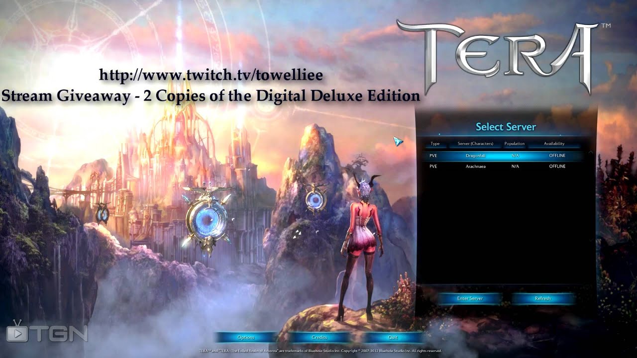 Tera Beta Launch Party at twitch.tv/towelliee 12pm PST on Dragonfall PVE
