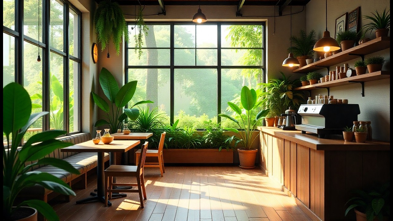 Cozy Coffee Shop with Smooth Piano Jazz Music for Relaxing, Studying and Working