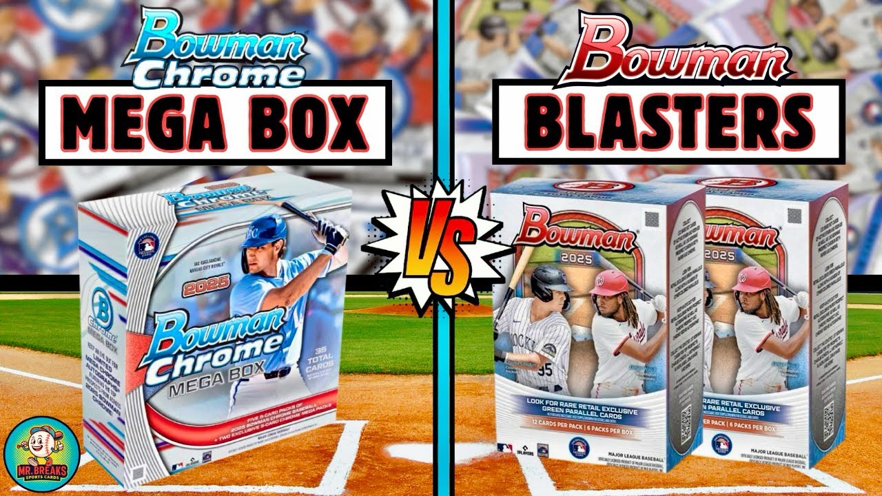 🔥2025 Bowman Chrome Mega Box vs. (2) 2025 Bowman Blasters! [New Battle!]🔥