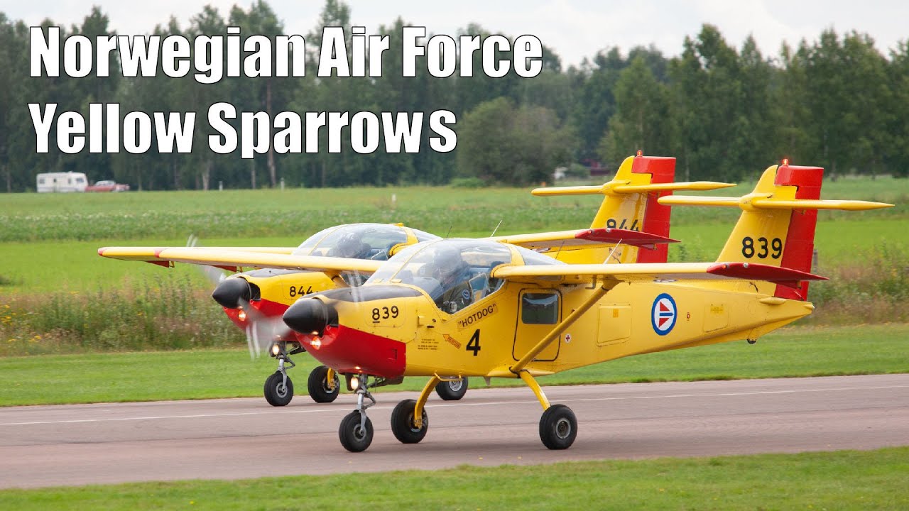 Yellow Sparrows Arrival To Airshow - Saab T17 Saab Safari - Flygfesten 2022