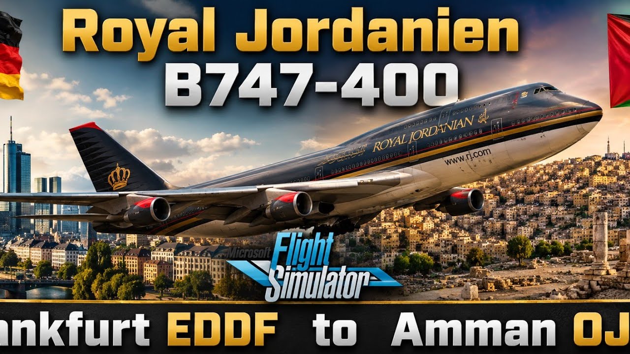محاكي الطيران/ فرانكفورت إلى عمّان   MSFS 2020/ Frankfurt to Amman