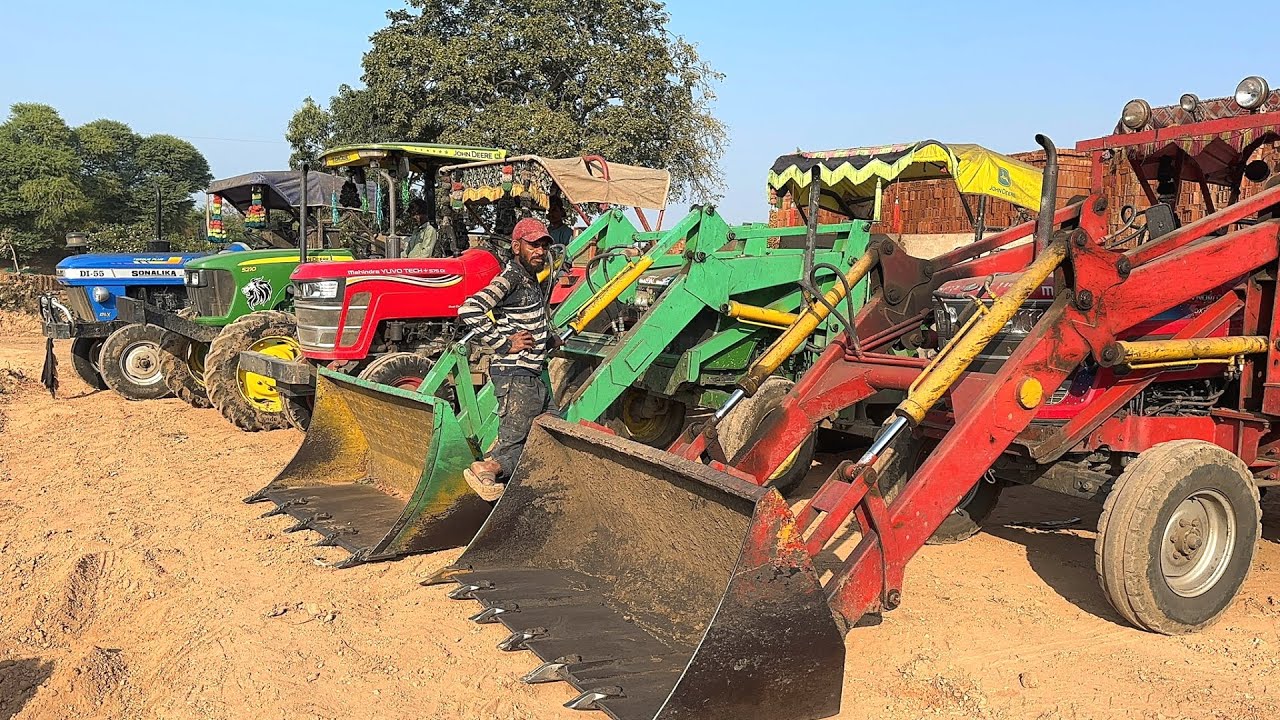 Mahindra Arjun 605 Loader and John Deere 5205 Loader Loading Mud Tractor’s | Sonalika | Mahindra 