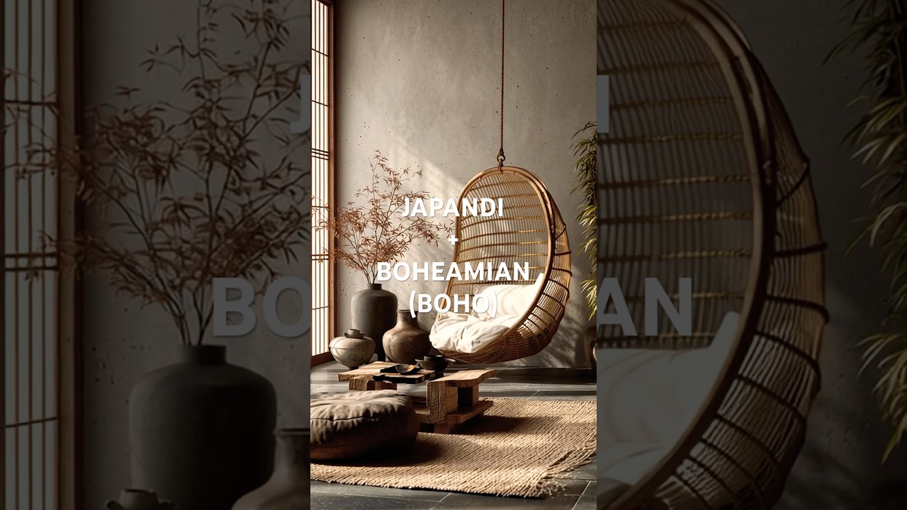 Japandi fused with Bohemian (BOHO) interior design trends combined 2025! #interior #interiordesign