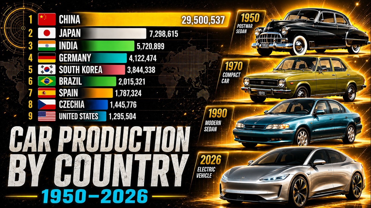 От США до Китая: Гонка автомобильного производства | 1950&ndash;2026