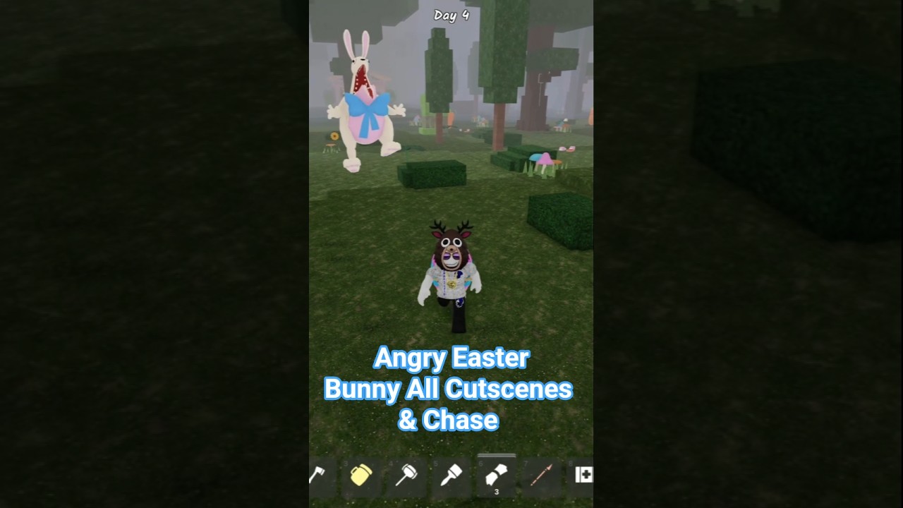 Easter Part: 2 | Angry Easter Bunny All Cutscenes & Chase | #roblox #99nightintheforest