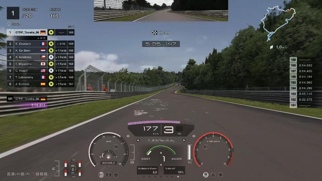 NBR24 in GT7 Power Pack last lap (and a half) Audi