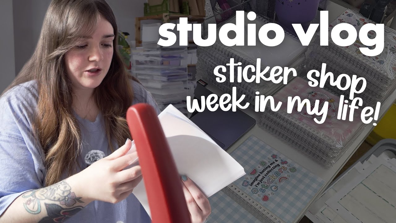 Making reusable sticker books & finding the perfect sticker kit! | Studio Vlog
