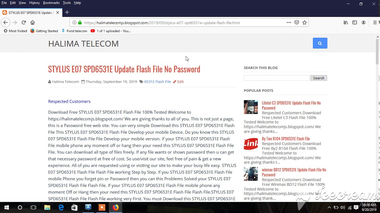 STYLUS E07 SPD6531E Flash File No Password