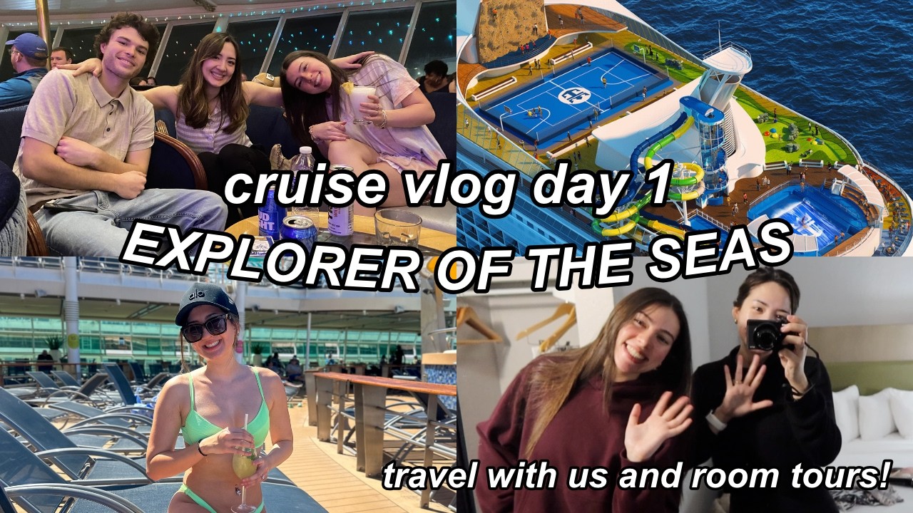 ROYAL CARIBBEAN EXPLORER OF THE SEAS! TRAVEL AND BOARD DAY 1 WITH US! CRUISE VLOG, ROOM TOURS + FUN