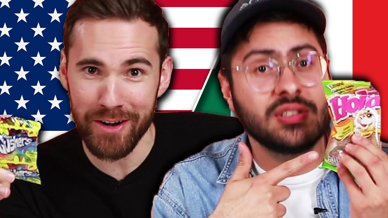 American & Mexican People Swap Snacks