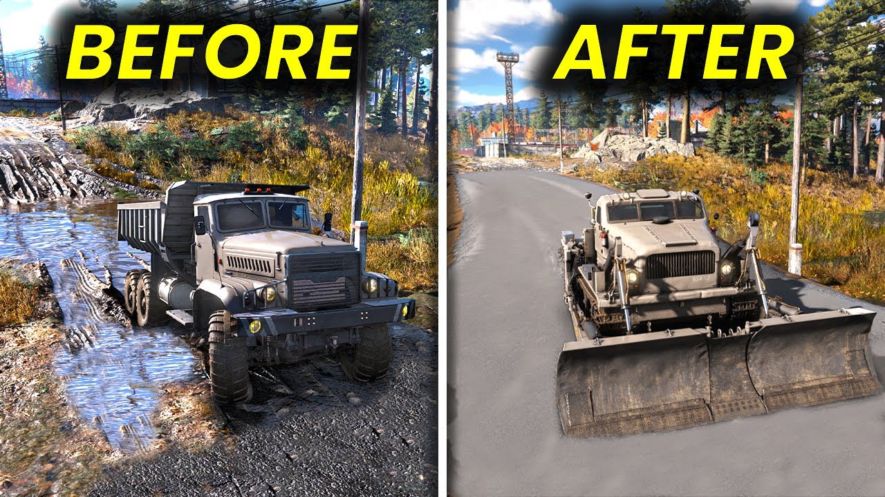 RoadCraft - Fixing a Muddy Road with a Friend | Multiplayer 4K Gameplay
