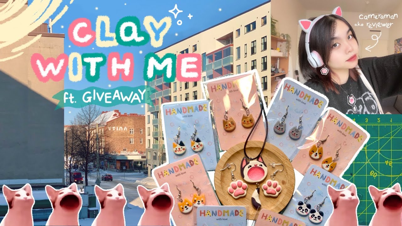 GIVEAWAY Cute Clay Accessories | Clay With Me DIY Tutorial