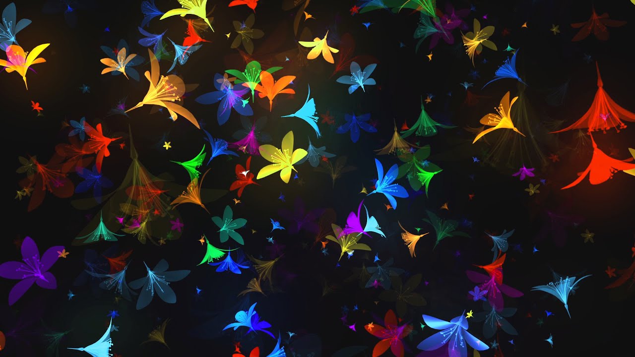 4K Screensaver | Colorful Flowers Motion – Psychedelic VJ Loop (No Sound)