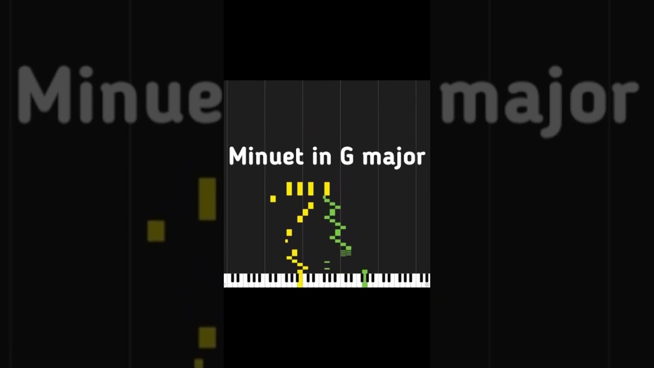 Minuet in G major! #shorts # #piano #musicalmasterpiece #classics