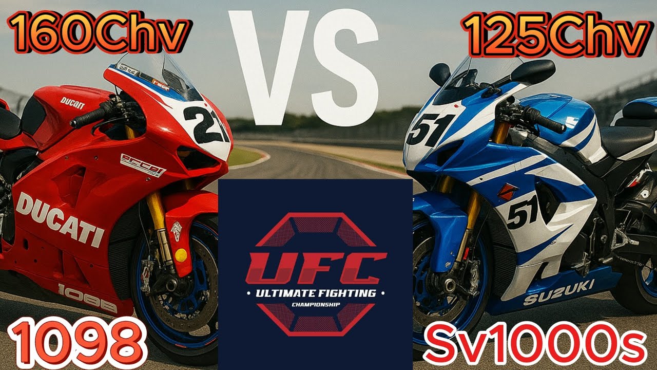 Ducati 1098 VS Suzuki SV1000s Combat sur Circuit de Mettet
