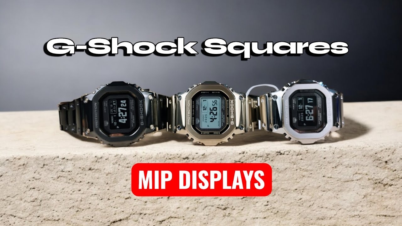 G-Shock Full Metal Squares MIP Displays GMWB5000s
