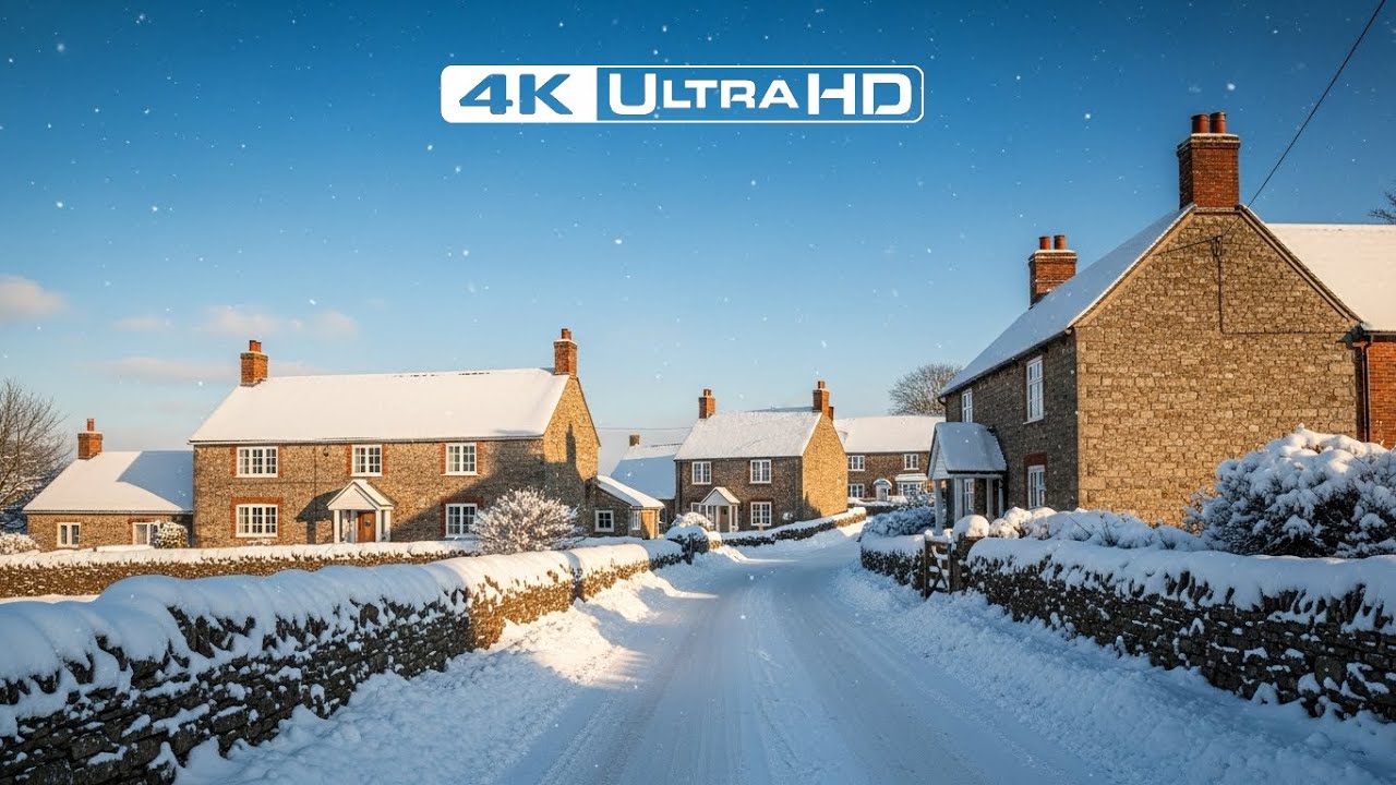 Calm Snowy Countryside ❄️ Peaceful Winter Ambience for Deep Sleep & Relaxation