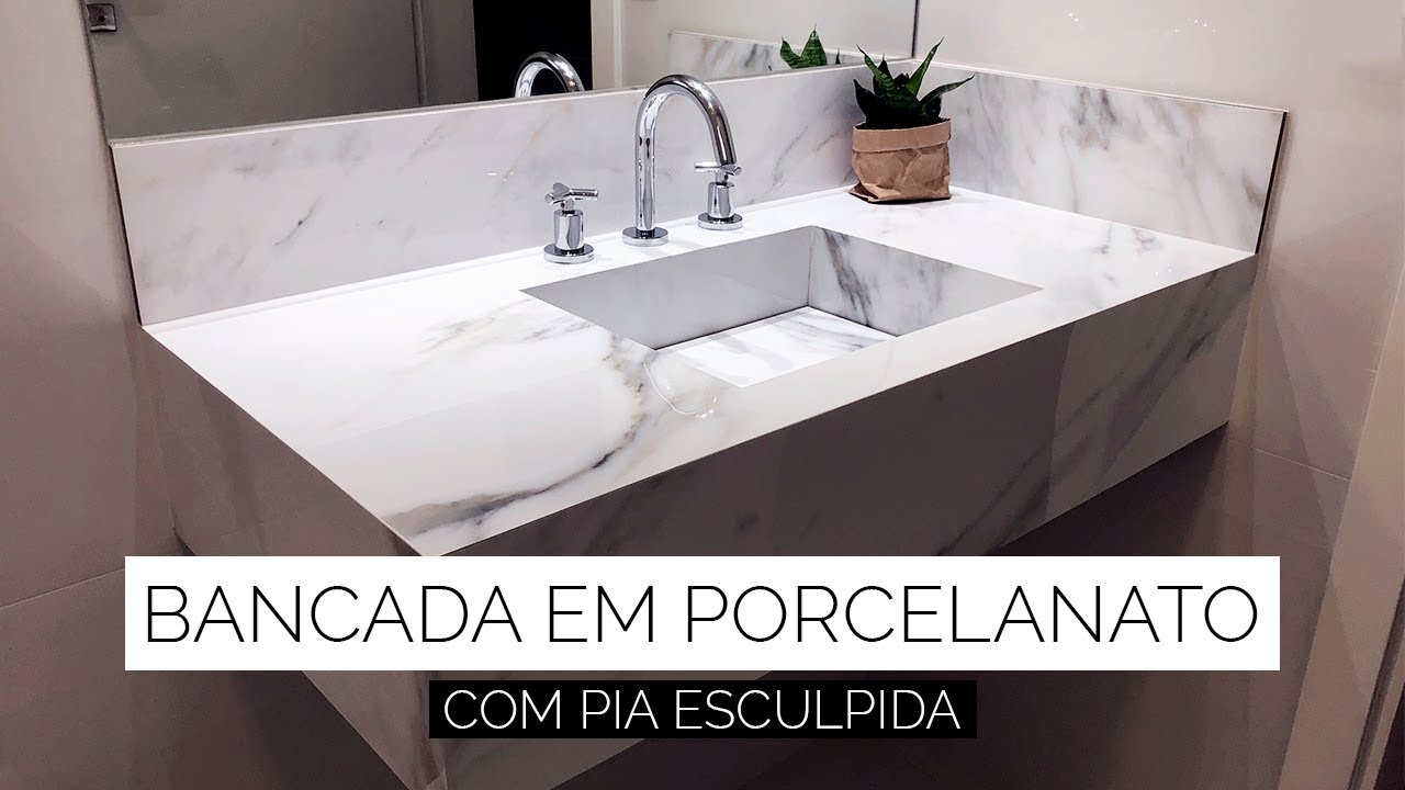 DIÁRIO DE OBRA #9 | BANCADA DE PORCELANATO COM CUBA ESCULPIDA | BLOG DE AVENTURAS