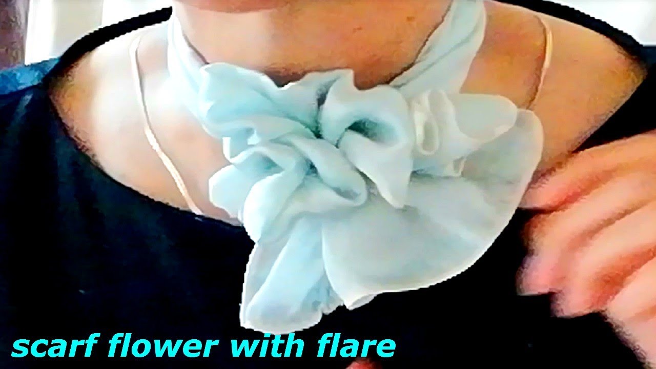 ♥scarf flower with flare　【スカーフの巻き方】花をつくりフレアーを！