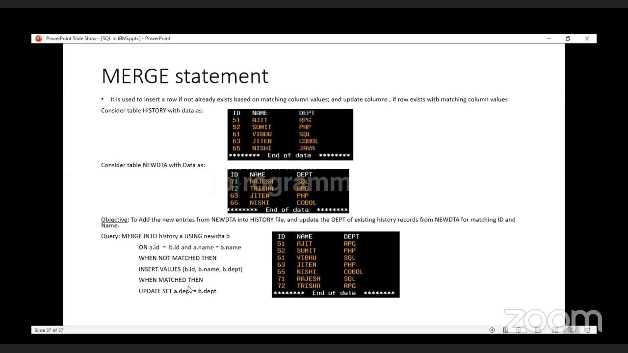 27. DB2 SQL Part II