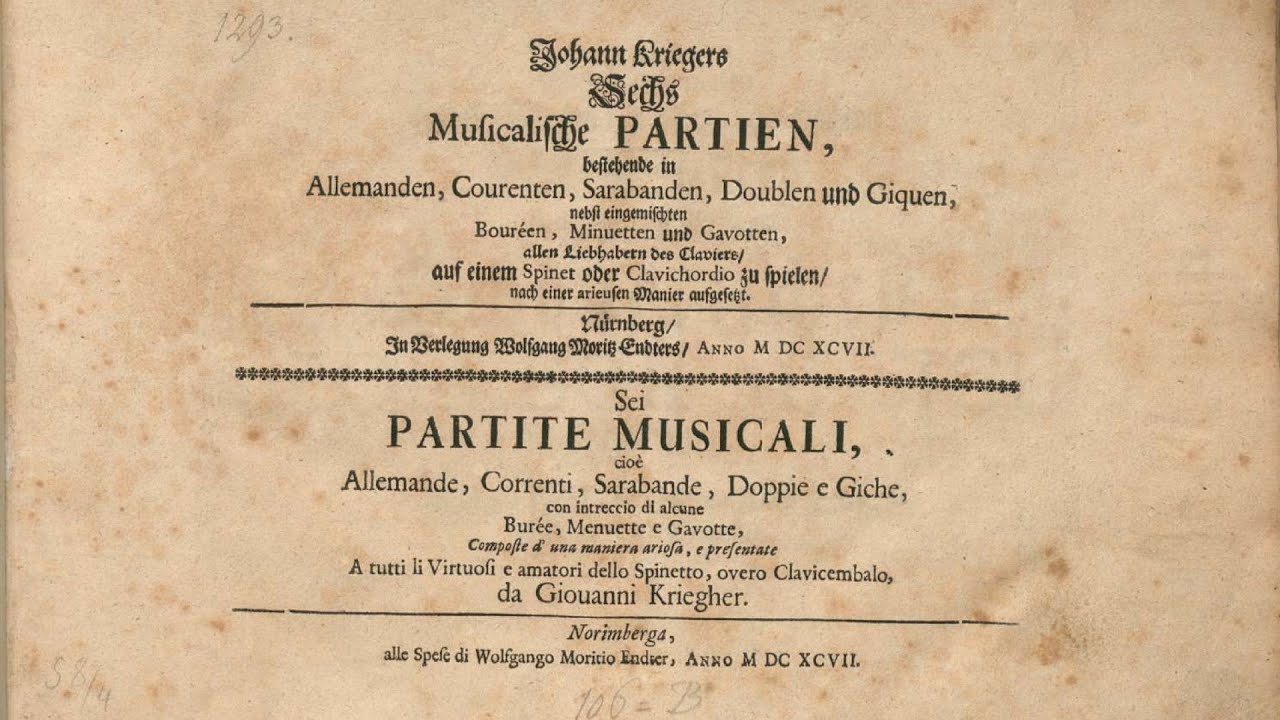 Johann Krieger -  Partita No. 2