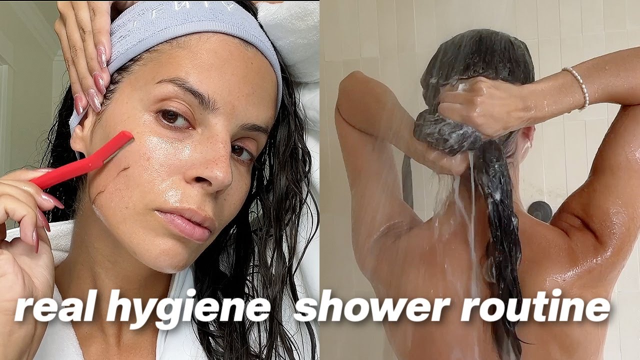 my IN DEPTH hygiene/shower routine + shaving my face, feminine & body care