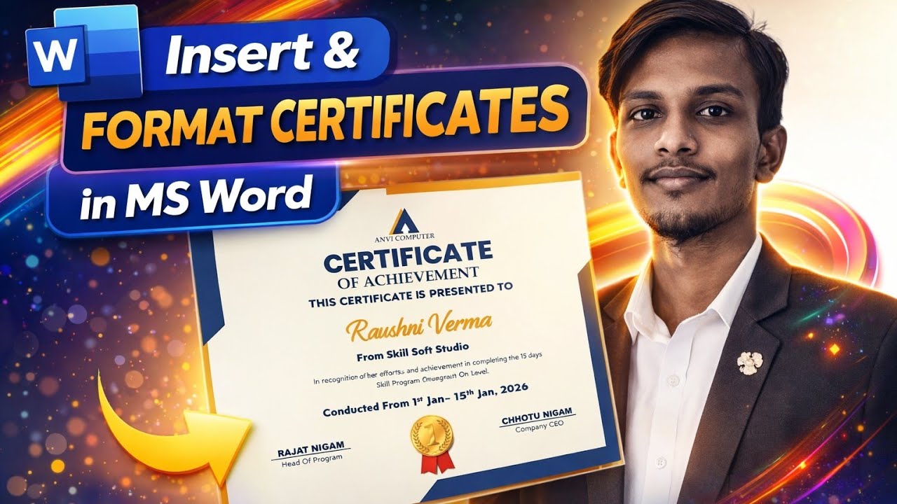 MS Word Me Certificate Kaise Banaye | Step-by-Step Design Tutorial