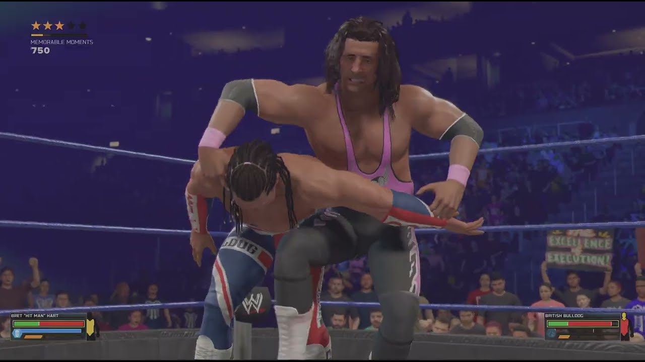 WWE 2K26: Брет «Хитмен» Харт против «Британского Бульдога» #PS5 #WWE #WWE2K26