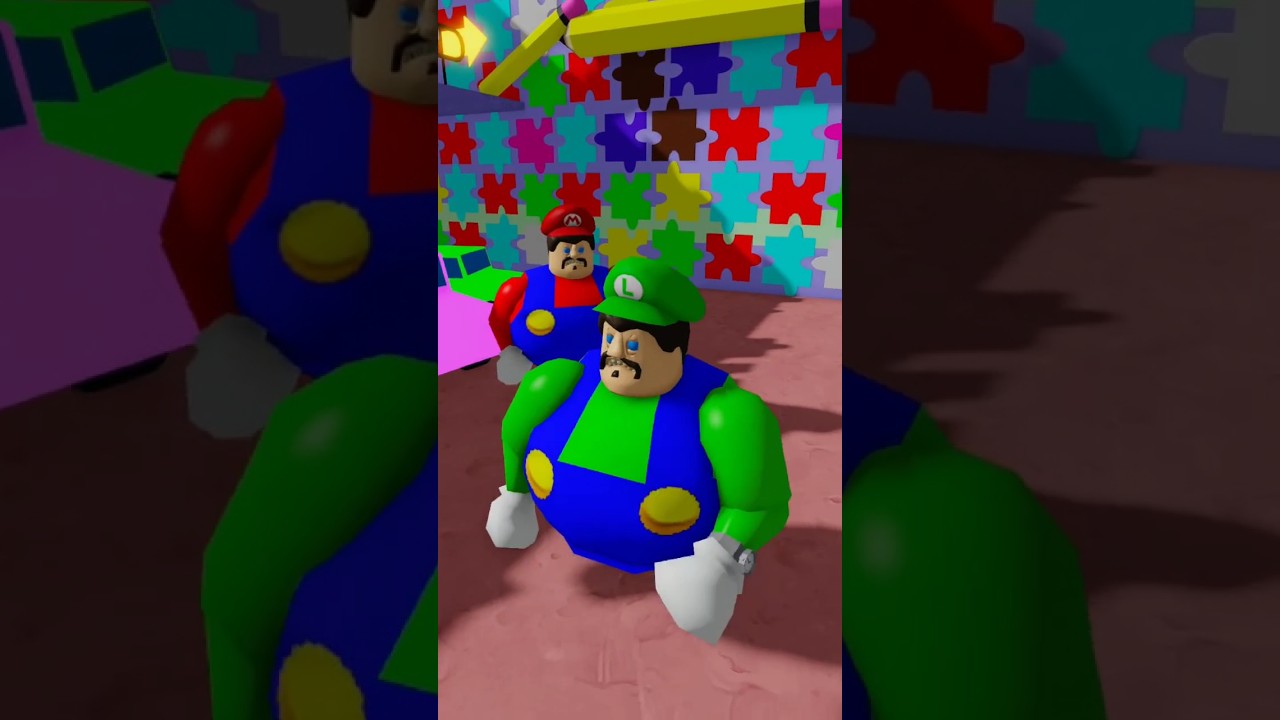 Jumpscare Berry's Prison  Run Mario VS Luigi Version Roblox 