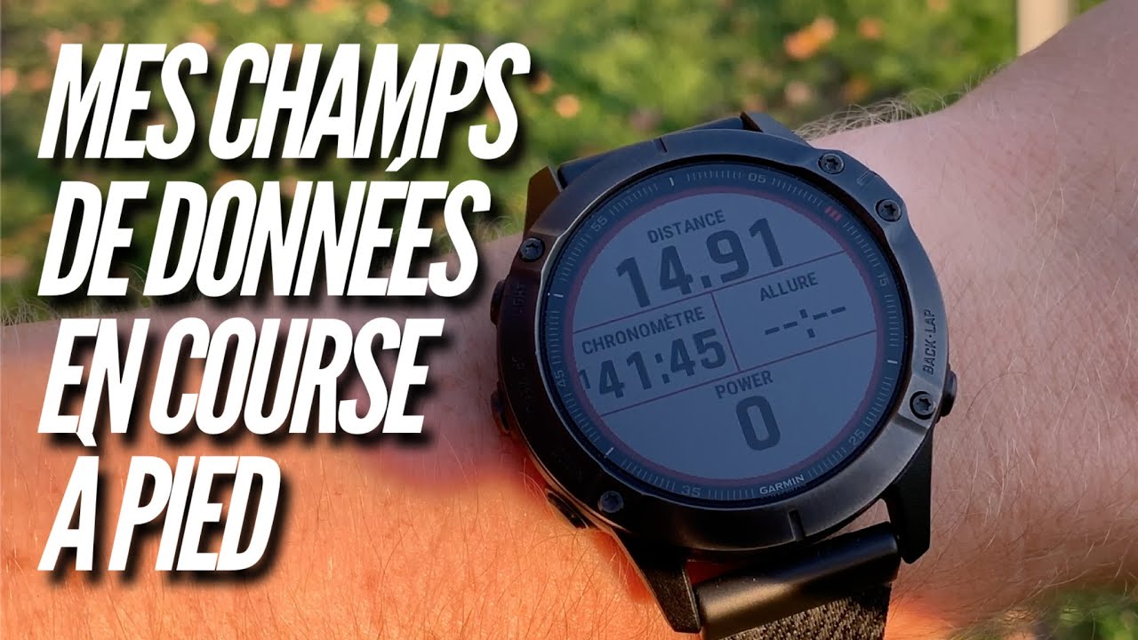 Mes champs de données en course à pied