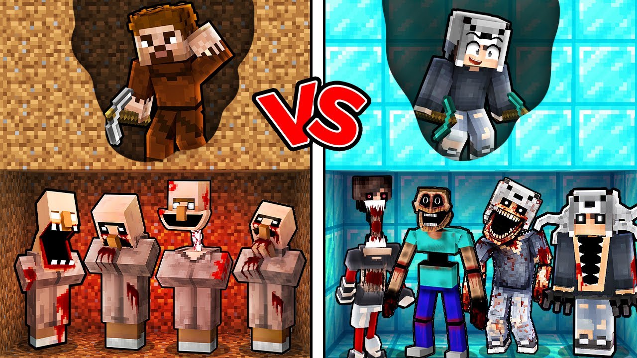 ZENGİN VS FAKİR KORKUN&Ccedil; MADEN YARIŞI &ndash; Minecraft