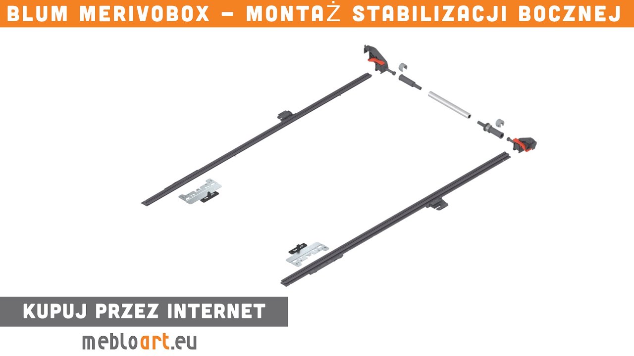 BLUM MERIVOBOX - montaż stabilizacji bocznej