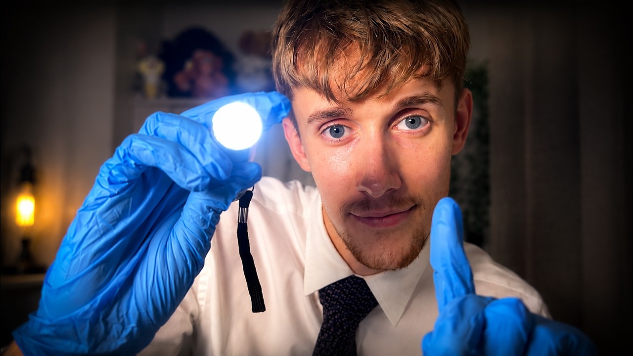 ASMR: Самый добрый врач, которого вы когда-либо встречали (проверка глаз, ушей и черепных нервов)