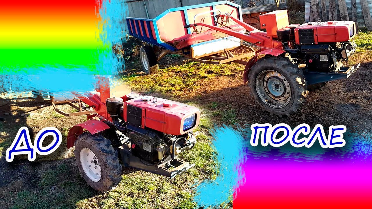 Ставлю БОЛЬШИЕ колеса на китайский тяжелый мотоблок.Эксперимент!
