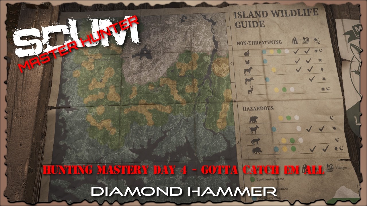 SCUM - MASTER HUNTER - Day 4 - Gotta Catch Em All !!